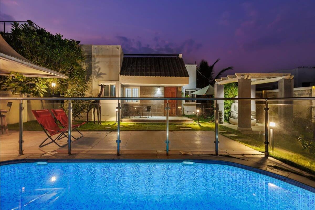 Blue Nest By Stayjadeparty Villalawn Hosūr Exterior foto
